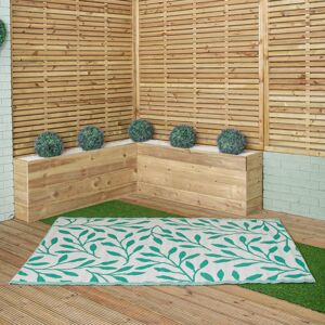 Smart Garden Products 1.5m x 2.1m Green Leaves Large Outdoor Alfresco Patio Rug Mat Smart Garden Products 1.5m x 2.1m Green Leaves Large Outdoor Alfresco Patio Rug Mat