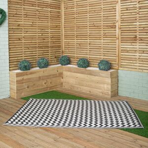 Smart Garden Products 1.5m x 2.1m Atlantis Large Outdoor Alfresco Patio Rug Mat in Onyx Smart Garden Products 1.5m x 2.1m Atlantis Large Outdoor Alfresco Patio Rug Mat in Onyx