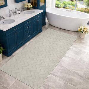 Imperial Rooms (80x150cm - Runner/Kitchen Rug, Zig Zag Cream) High Low Pile Geometric Rug - Mod Imperial Rooms (80x150cm - Runner/Kitchen Rug, Zig Zag Cream) High Low Pile Geometric Rug - Mod