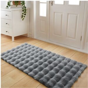 Imperial Rooms (60x110cm (Bedside Rug), Grey) Bubble Rug-Thick Non Slip Ultra Soft Fluffy Faux Imperial Rooms (60x110cm (Bedside Rug), Grey) Bubble Rug-Thick Non Slip Ultra Soft Fluffy Faux