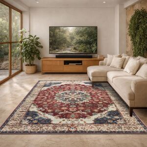 Imperial Rooms (200 x 290 cm (6 ft 5 in x 9 ft 5in)- Extra Large Rugs/Carpets, Red Floral) Extr Imperial Rooms (200 x 290 cm (6 ft 5 in x 9 ft 5in)- Extra Large Rugs/Carpets, Red Floral) Extr