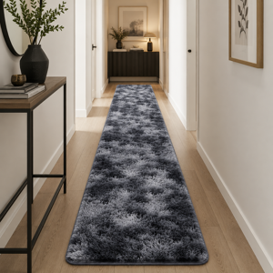 Oxford Homeware (60cm x 220cm (2ft x 7ft 7")_Runner., Charcoal Black) Non Slip Rug Area Rug Liv Oxford Homeware (60cm x 220cm (2ft x 7ft 7")_Runner., Charcoal Black) Non Slip Rug Area Rug Liv