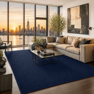 Oxford Homeware (200X290 cm, Blue Navy) Nonslip Soft Shaggy Fluffy Rugs Livingroom Bedroom Carpe Oxford Homeware (200X290 cm, Blue Navy) Nonslip Soft Shaggy Fluffy Rugs Livingroom Bedroom Carpe