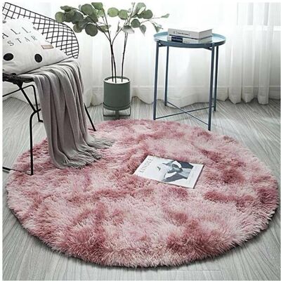 Unbranded (Pink, 120*120CM) Large Circle Round Rug Circular Carpet Soft Fur Fluffy Sheepsk Unbranded (Pink, 120*120CM) Large Circle Round Rug Circular Carpet Soft Fur Fluffy Sheepsk