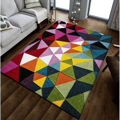 Milano (Geo-Play, 80cm x 150cm) Modern Design Hand Carved Runner Multi Colour Rugs Milano (Geo-Play, 80cm x 150cm) Modern Design Hand Carved Runner Multi Colour Rugs