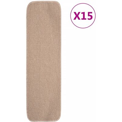 (beige, 75 x 20 cm) vidaXL 15x Anti Slip Stair Mats Rug Rectangular Multi Colour (beige, 75 x 20 cm) vidaXL 15x Anti Slip Stair Mats Rug Rectangular Multi Colour