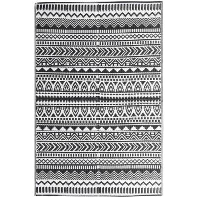 vidaXL Black White 190x290cm Outdoor Carpet - Garden Rug vidaXL Black White 190x290cm Outdoor Carpet - Garden Rug