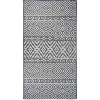 vidaXL Blue Stripes Outdoor Flatweave Rug 80x150 cm - Outdoor Rug vidaXL Blue Stripes Outdoor Flatweave Rug 80x150 cm - Outdoor Rug