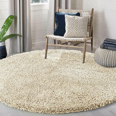 Superior Household Limited (Cream) Thick Shaggy Round Rugs Large Living Room Bedroom Carpet Fluffy Circle R Superior Household Limited (Cream) Thick Shaggy Round Rugs Large Living Room Bedroom Carpet Fluffy Circle R
