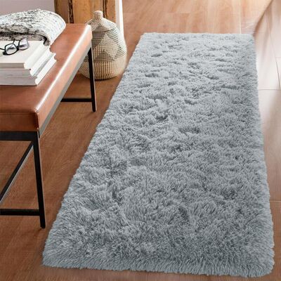 Imperial Rooms - Grey Runner Rug - Fluffy Shaggy - Rug Imperial Rooms - Grey Runner Rug - Fluffy Shaggy - Rug