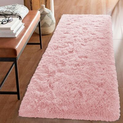 Imperial Rooms - Pink Runner Rug - Fluffy Shaggy - Rug Imperial Rooms - Pink Runner Rug - Fluffy Shaggy - Rug