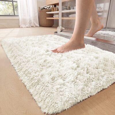 Imperial Rooms - Cream Shaggy - 50x80cm - Cream - Bath Mat Imperial Rooms - Cream Shaggy - 50x80cm - Cream - Bath Mat