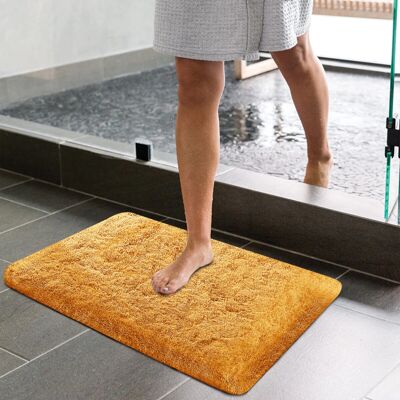Moonlight Bedding Limited (50cm x 80cm (1ft 6" x 2ft 6")-Bath Mats, Mustard/Ochre) Non Slip Rugs Shaggy Th Moonlight Bedding Limited (50cm x 80cm (1ft 6" x 2ft 6")-Bath Mats, Mustard/Ochre) Non Slip Rugs Shaggy Th