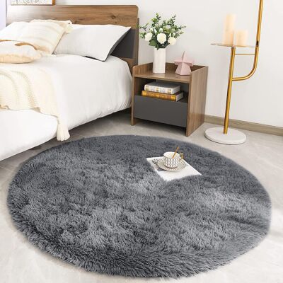 SUPREME BEDDING LTD - Grey Shaggy Round 120x120 - Rug SUPREME BEDDING LTD - Grey Shaggy Round 120x120 - Rug