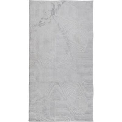 vidaXL Grey Short Pile Scandinavian Rug - Floor Carpet 80x150cm vidaXL Grey Short Pile Scandinavian Rug - Floor Carpet 80x150cm