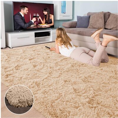 Oxford Homeware (200cm x 290cm (6ft 8" x 9ft 7")., Beige) Non Slip Rug Area Rug Living Room Bed Oxford Homeware (200cm x 290cm (6ft 8" x 9ft 7")., Beige) Non Slip Rug Area Rug Living Room Bed