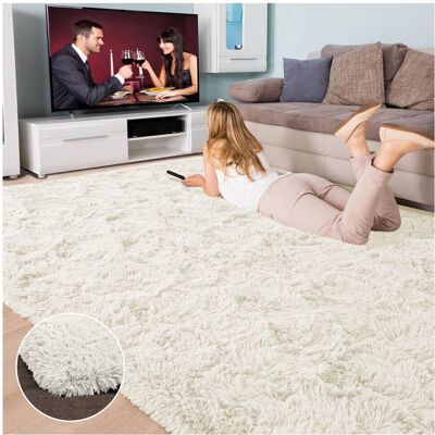 Oxford Homeware (200cm x 290cm (6ft 8" x 9ft 7")., Cream) Non Slip Rug Area Rug Living Room Bed Oxford Homeware (200cm x 290cm (6ft 8" x 9ft 7")., Cream) Non Slip Rug Area Rug Living Room Bed