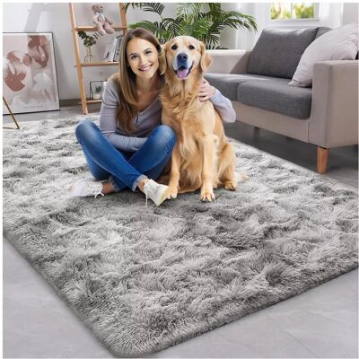 Oxford Homeware (160 cm x 230 cm (5ft 4 in x 7ft 8 in)-Bedroom Carpets, Tye Dye Light Grey) Non Oxford Homeware (160 cm x 230 cm (5ft 4 in x 7ft 8 in)-Bedroom Carpets, Tye Dye Light Grey) Non