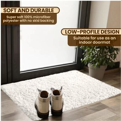 Moonlight Bedding Limited (60cm x 110cm (2ft x 3ft 7")-Door Mats, Cream) Non Slip Rugs Shaggy Thick Large Moonlight Bedding Limited (60cm x 110cm (2ft x 3ft 7")-Door Mats, Cream) Non Slip Rugs Shaggy Thick Large