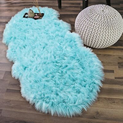 Unbranded (Sky blue, United States) Noahas Plush Soft Sheepskin Bedroom Carpet 80x160cm Fa Unbranded (Sky blue, United States) Noahas Plush Soft Sheepskin Bedroom Carpet 80x160cm Fa
