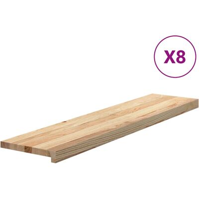 vidaXL Oak Stair Treads 8 pcs Untreated 110x30x2 cm vidaXL Oak Stair Treads 8 pcs Untreated 110x30x2 cm