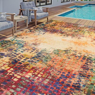 Oxford Homeware (120 x 170 cm (4 ft x 4 ft 9 in)-Area Rug., VIBRANT) Non Slip Traditional Rugs E Oxford Homeware (120 x 170 cm (4 ft x 4 ft 9 in)-Area Rug., VIBRANT) Non Slip Traditional Rugs E