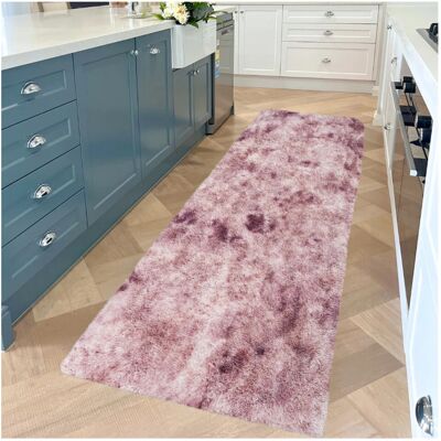 Imperial Rooms (80 CM x 150 CM- Large Floor Mat/Kitchen Runner Carpet Rug, Tie Dye Purple) Shag Imperial Rooms (80 CM x 150 CM- Large Floor Mat/Kitchen Runner Carpet Rug, Tie Dye Purple) Shag