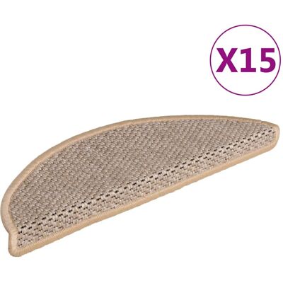 vidaXL Stair Mats Self-Adhesive Sisal 15 pcs - Stair Protectors vidaXL Stair Mats Self-Adhesive Sisal 15 pcs - Stair Protectors