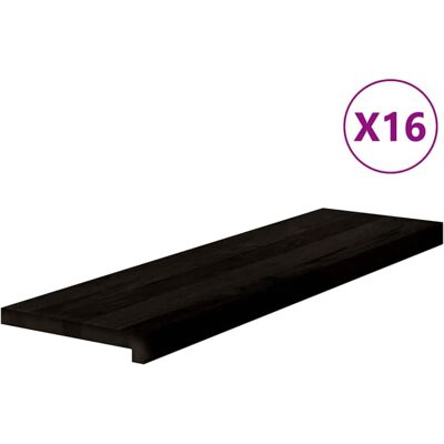 vidaXL Model 1667 - Dark Brown Oak Stair Treads - Stair Treads vidaXL Model 1667 - Dark Brown Oak Stair Treads - Stair Treads