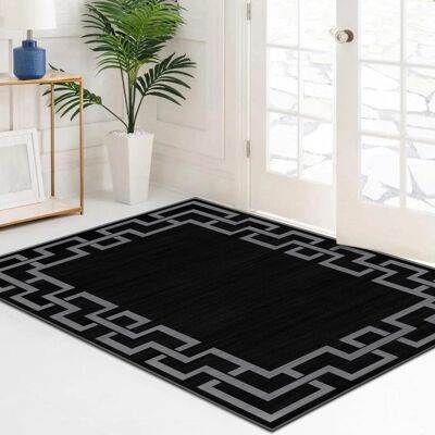 Yorkshire Bedding (40 x 60 cm (1 ft. 4 in x 2 ft.), Nico Black) Nonslip Large Printed Rugs Living Yorkshire Bedding (40 x 60 cm (1 ft. 4 in x 2 ft.), Nico Black) Nonslip Large Printed Rugs Living