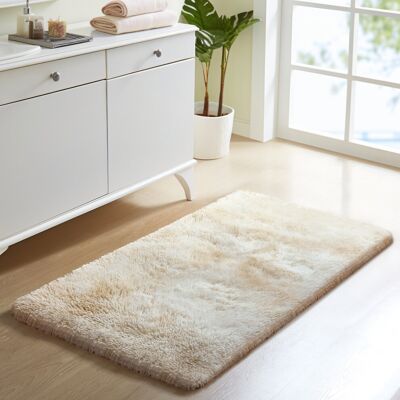 Oxford Homeware (60 x 110 cm (2ft x 3ft 7in), Cream) Thick Large Shaggy Rugs for Living Room Non Oxford Homeware (60 x 110 cm (2ft x 3ft 7in), Cream) Thick Large Shaggy Rugs for Living Room Non