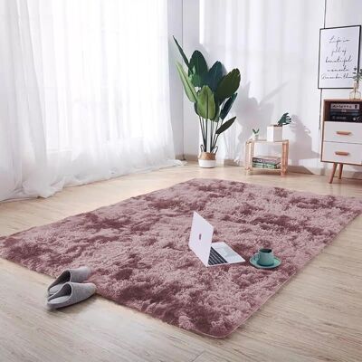 Oxford Homeware (120 x 170 cm (4ft x 5ft 6in), Pink Lilac) Thick Large Shaggy Rugs for Living Ro Oxford Homeware (120 x 170 cm (4ft x 5ft 6in), Pink Lilac) Thick Large Shaggy Rugs for Living Ro