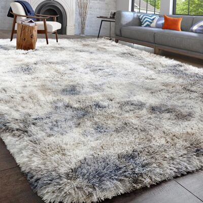 Oxford Homeware (200 x 290 cm (6ft 7in x 9ft 3in), Silver) Thick Large Shaggy Rugs for Living Ro Oxford Homeware (200 x 290 cm (6ft 7in x 9ft 3in), Silver) Thick Large Shaggy Rugs for Living Ro