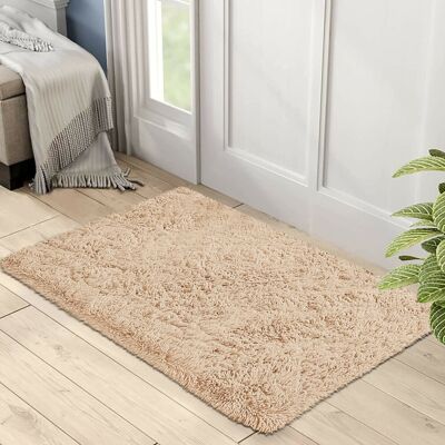 BedLooms (Beige, 50x80cm (1.6ft x 2.6ft)) Shaggy Rug Soft Fluffy Carpet - Modern Living R BedLooms (Beige, 50x80cm (1.6ft x 2.6ft)) Shaggy Rug Soft Fluffy Carpet - Modern Living R