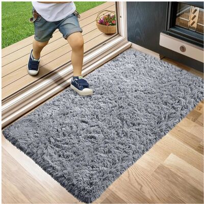 BedLooms (Grey, 60x110cm (2ft x 3.5ft)) Shaggy Rug Soft Fluffy Carpet - Modern Living Roo BedLooms (Grey, 60x110cm (2ft x 3.5ft)) Shaggy Rug Soft Fluffy Carpet - Modern Living Roo