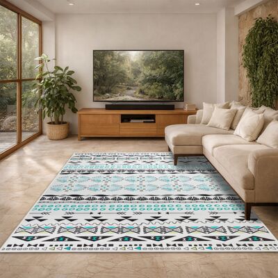 Imperial Rooms ZURI- PRINTED RUG - Non-slip Modern Geometric Carpet 160x230 cm Imperial Rooms ZURI- PRINTED RUG - Non-slip Modern Geometric Carpet 160x230 cm