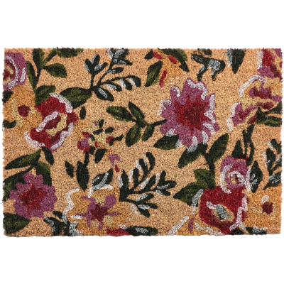 Beliani Doormat Multicolour Floral Pattern Modern Indoor - Doormat Beliani Doormat Multicolour Floral Pattern Modern Indoor - Doormat