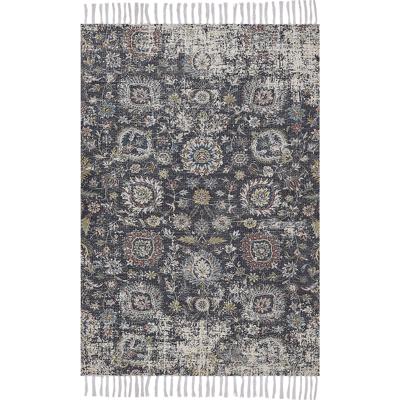 Beliani Multicolour Polyester Cotton Area Rug - 150x230 cm - Vintage Floral Beliani Multicolour Polyester Cotton Area Rug - 150x230 cm - Vintage Floral