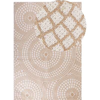 Beliani Jute Area Rug 160 x 230 cm Beige and White ARIBA - Area Rug Beliani Jute Area Rug 160 x 230 cm Beige and White ARIBA - Area Rug