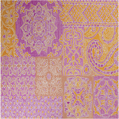 Beliani Wool Area Rug 200 x 200 cm Multicolour - Vintage/Oriental Style Beliani Wool Area Rug 200 x 200 cm Multicolour - Vintage/Oriental Style
