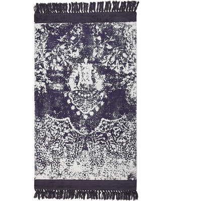 Beliani Violet White Viscose Area Rug - Vintage Pattern Beliani Violet White Viscose Area Rug - Vintage Pattern