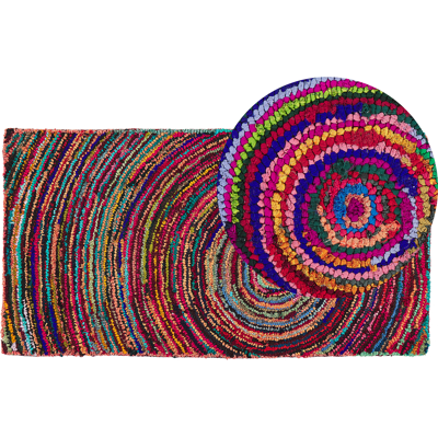 Beliani Multicolor Cotton Area Rug - Rectangular Boho Pattern Beliani Multicolor Cotton Area Rug - Rectangular Boho Pattern