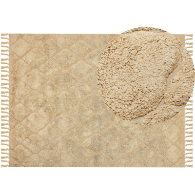 Beliani Cotton Area Rug 160 x 230 cm - Geometric Pattern - Soft & Handmade Beliani Cotton Area Rug 160 x 230 cm - Geometric Pattern - Soft & Handmade