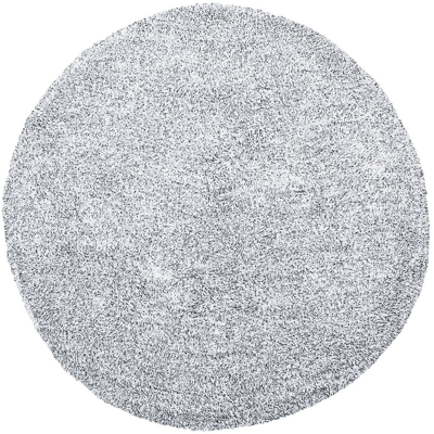 Beliani Modern Round Grey Melange Shaggy Rug 140cm - Rug Beliani Modern Round Grey Melange Shaggy Rug 140cm - Rug