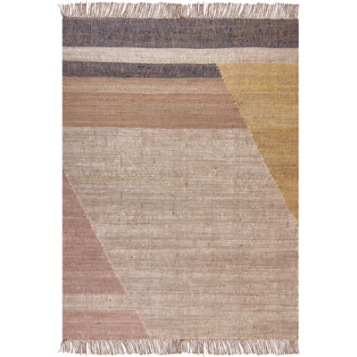 Beliani Jute Area Rug 140x200 cm - Rustic Style - Brown Beliani Jute Area Rug 140x200 cm - Rustic Style - Brown