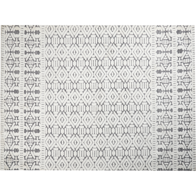 Beliani Modern Area Rug - 300x400 cm - White & Grey Beliani Modern Area Rug - 300x400 cm - White & Grey