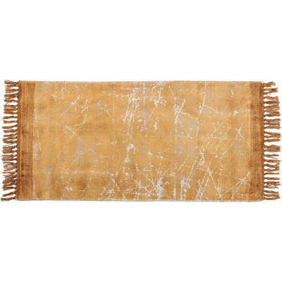 Beliani Orange Viscose Area Rug - Modern Style 80x150cm Beliani Orange Viscose Area Rug - Modern Style 80x150cm