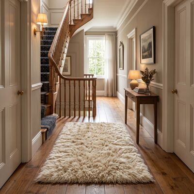 Imperial Rooms - Anti Slip Shaggy Rug 80x150 - Cream - Rug Imperial Rooms - Anti Slip Shaggy Rug 80x150 - Cream - Rug