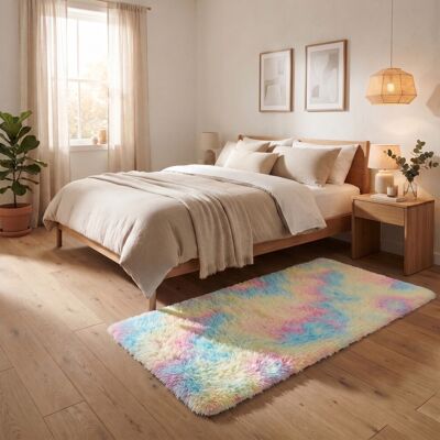 Imperial Rooms - 60x110 Rug - Rainbow - Anti Slip Shaggy - Rug Imperial Rooms - 60x110 Rug - Rainbow - Anti Slip Shaggy - Rug