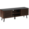 Beliani TV Stand Dark Wood PERTH